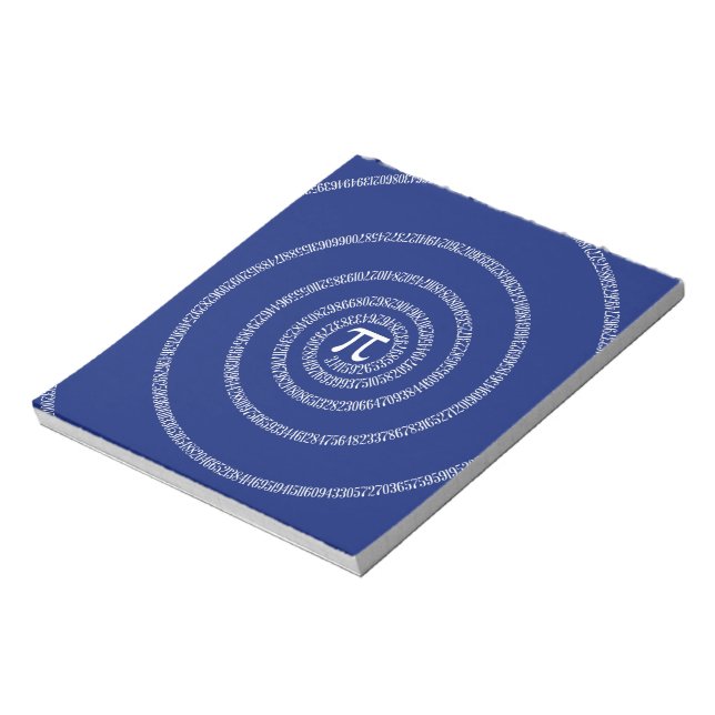 Bloc-note Spirale pour Pi sur Décor bleu marine (Tourné)