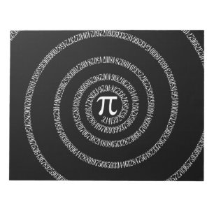 Bloc-note Spirale pour Pi sur décoration noire