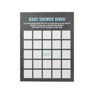 Bloc-note SPORTS THÈME baby shower BINGO JEU