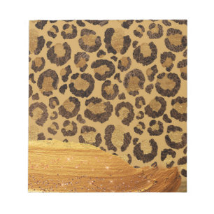 Bloc-note Spots d'or sur la peau de Cheetah de Glamor Métal