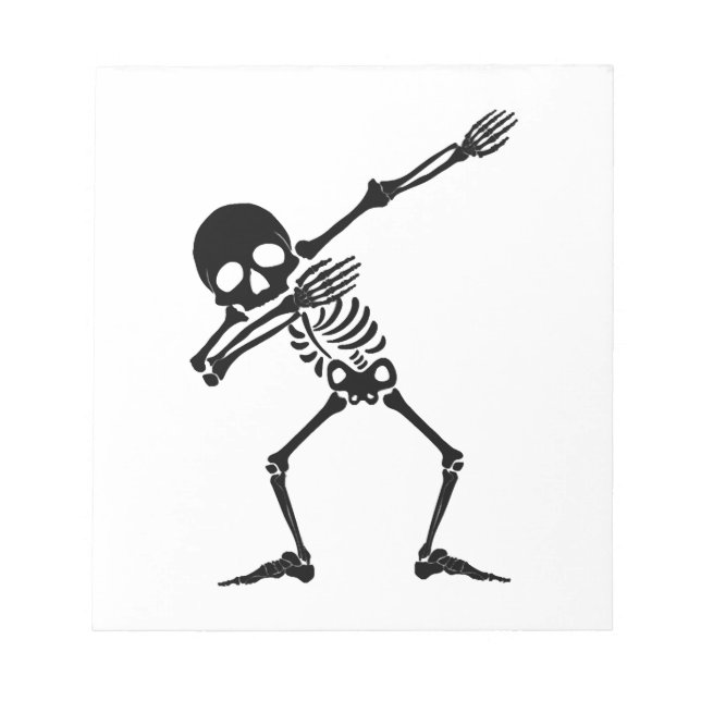 Bloc-note Squelette dab squelette qui dab - crâne homme chem (Devant)