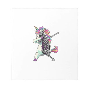 Bloc-note Squelette de licorne Dabbing Halloween Filles Dab 