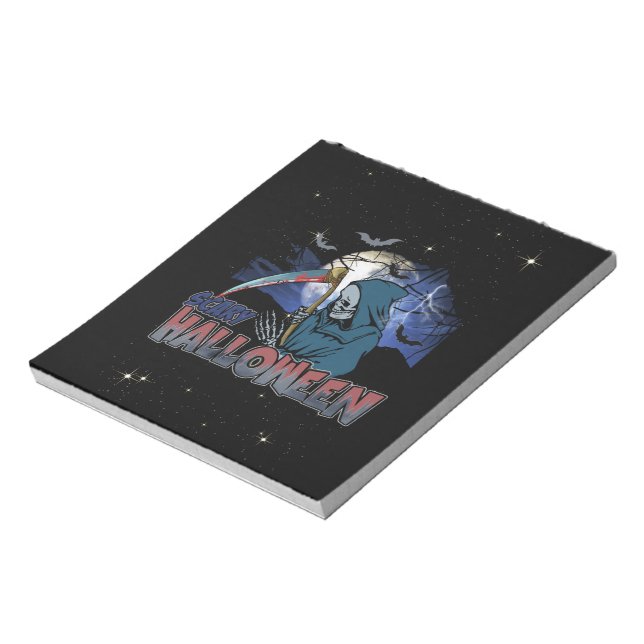Bloc-note Squelette Mal Dans La Nuit Noire Effrayant Hallowe (Tourné)