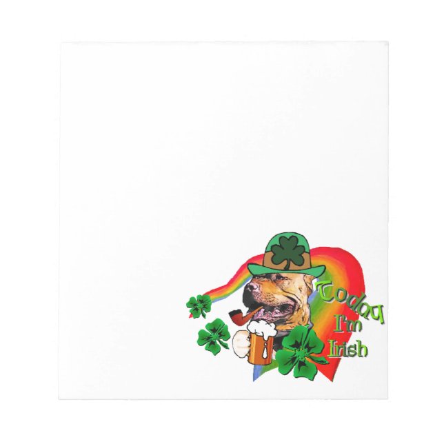 Bloc-note St patrick American Pit Bull Terrier (Devant)