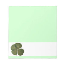 St Patrick Real 4 Leaf Clocher Obtenez Lucky Notep