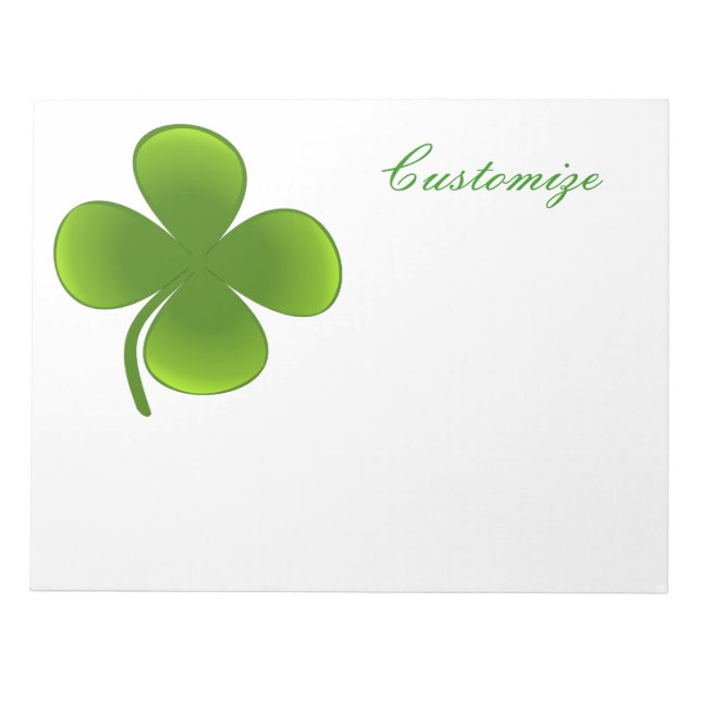 Bloc-note St Patrick's Day Shamrocks Thunder_Cove (Devant)