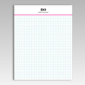 Bloc-note Stationery Monogram Initials Dot Grid Notepad