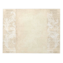 Bloc-note Stationery Paper Vintage Music Sheet Cream Blush