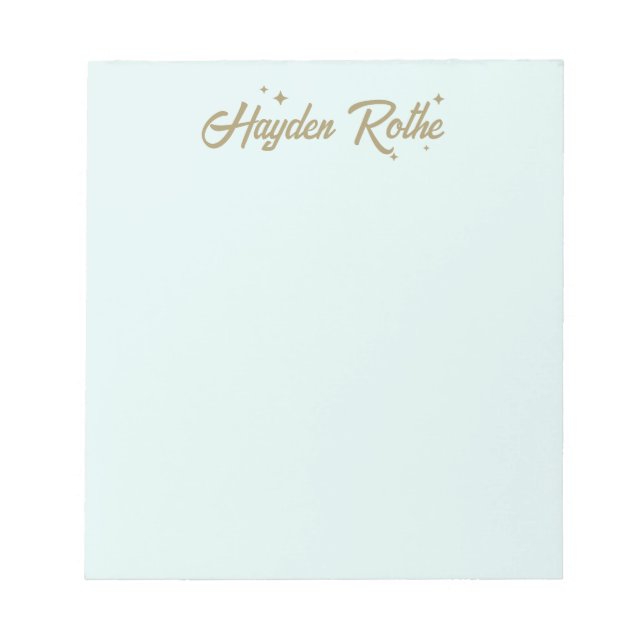 Bloc-note Stations Retro Cute Typographie Script Coller Bleu (Devant)