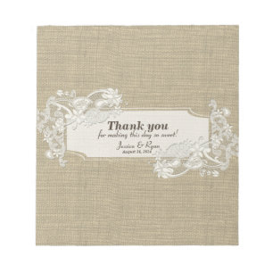 Bloc-note Style vintage dentelle design Candy Bar Wrap