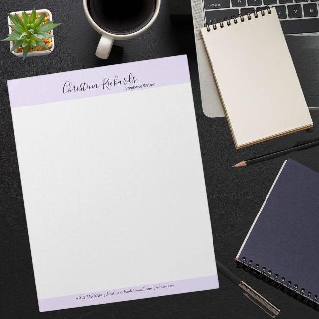 Bloc-note Style Violet minimaliste (Créateur téléchargé)