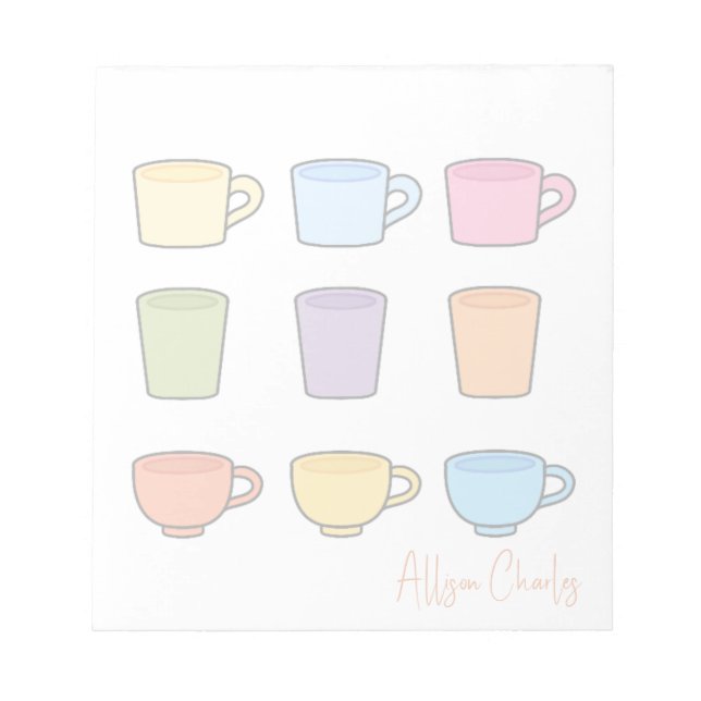 Bloc-note Stylish Cute Mugs Unique Trendy Simple  (Devant)