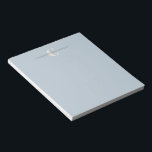 Bloc-note Stylish Monogrammed Name Chic Light Blue<br><div class="desc">Stylish Monogrammed Name in Light Blue Notepad</div>