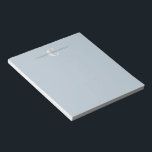 Bloc-note Stylish Monogrammed Name Chic Light Blue<br><div class="desc">Stylish Monogrammed Name in Light Blue Notepad</div>