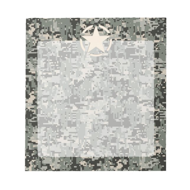 Bloc-note Stylo Star sur le Camouflage numérique (Devant)