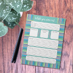 Bloc-note Stylos à feutre colorés Substituer Formulaire ense<br><div class="desc">Un bloc-notes utile pour que les enseignants restent informés de ce qui s'est passé dans leur classe pendant leur absence. Celui-ci est turquoise avec une bordure en feutre coloré. Ce design est également disponible en orange clair. © ArianeC Illustrations-Tous droits réservés</div>