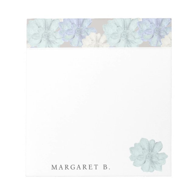 Bloc-note Succulents Art Pattern Custom (Devant)