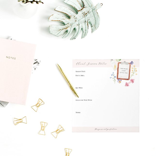 Bloc-note Suivi de progression du bien-être floral | Notes c (Créateur téléchargé)