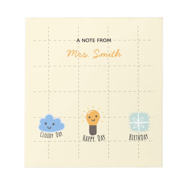 Bloc-note Suivi d'humeur | Sentiments personnalisés pour enf (Devant)