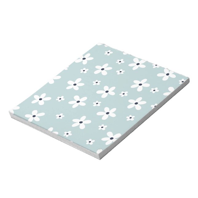 Bloc-note Summer Boho Blue White Daisy Flowers (Tourné)