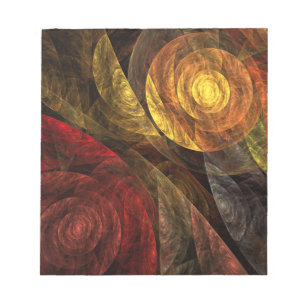 Bloc-note Sun Flower Floral Moderne Art Motif Abstrait