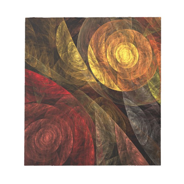 Bloc-note Sun Flower Floral Moderne Art Motif Abstrait (Devant)