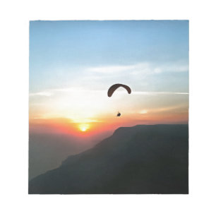 Bloc-note Sunset Paraglide Wanderlust Extreme Sports Art