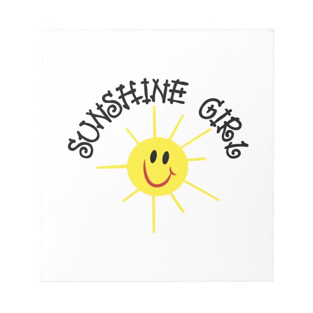 Bloc-note Sunshine Girl (Devant)