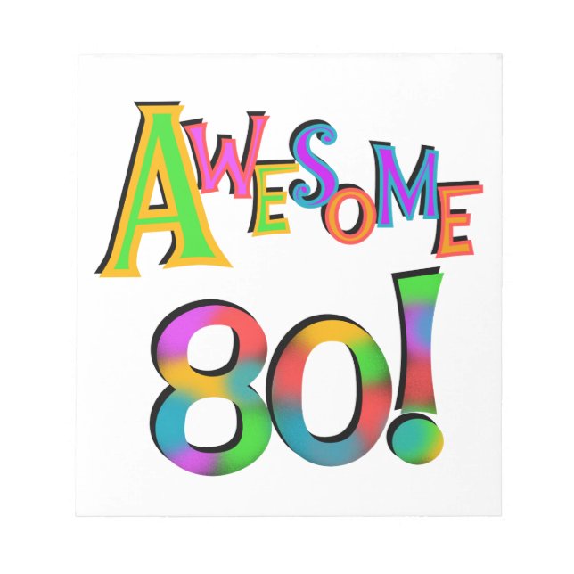 Bloc-note Super 80 T-shirts et cadeaux d'anniversaire (Devant)