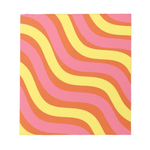 Bloc-note Super orange jaune rose Vif Gris moderne Gras