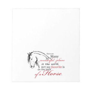 Bloc-note Sur le dos d'un cheval