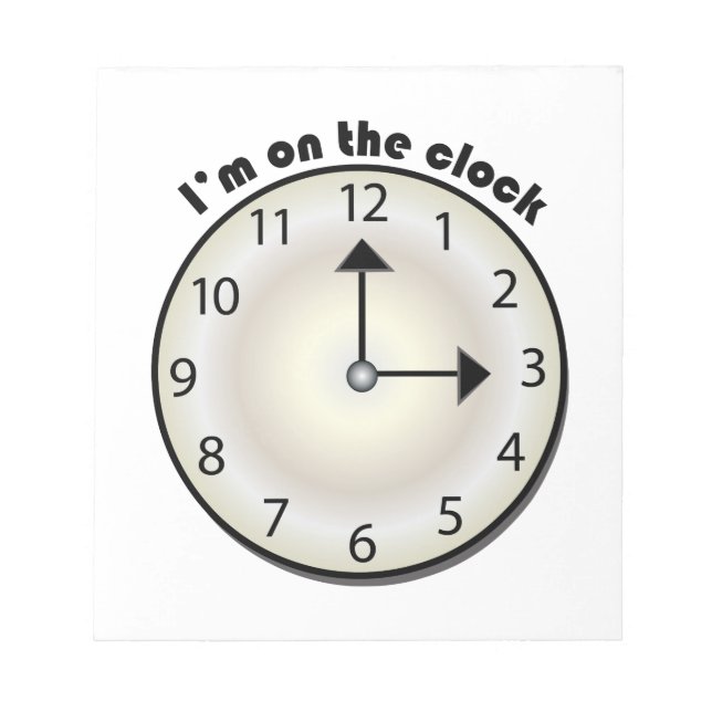 Bloc-note Sur L'Horloge (Devant)