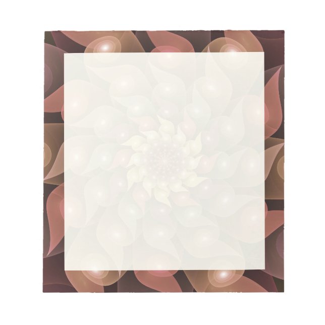 Bloc-note Surreal Shiny Flower Modern Abstract Fractal Art (Devant)