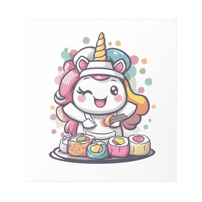 Bloc-note Sushi Chef Unicorn (1) (Devant)
