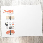 Bloc-note Sushi Nigiri Maki Roll Japonais Art alimentaire<br><div class="desc">Une pile de délicieux Sushi japonais. Rend votre papeterie plus fabuleuse. Art original de Nic Squirrell.</div>
