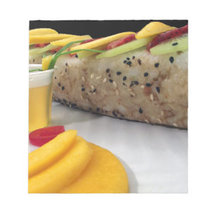 Bloc-note Sushi Roll Sushi Mango Rice Japanese Food Asian