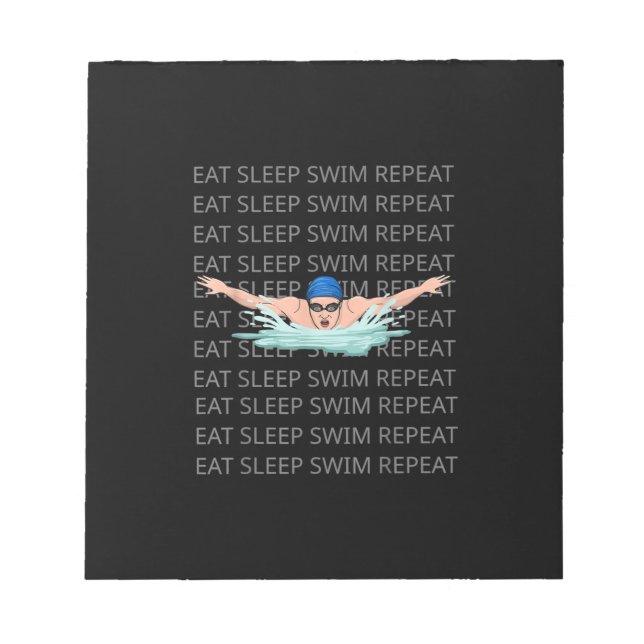 Bloc-note Swimmer Love Funny Swimming Sport Boy (Devant)