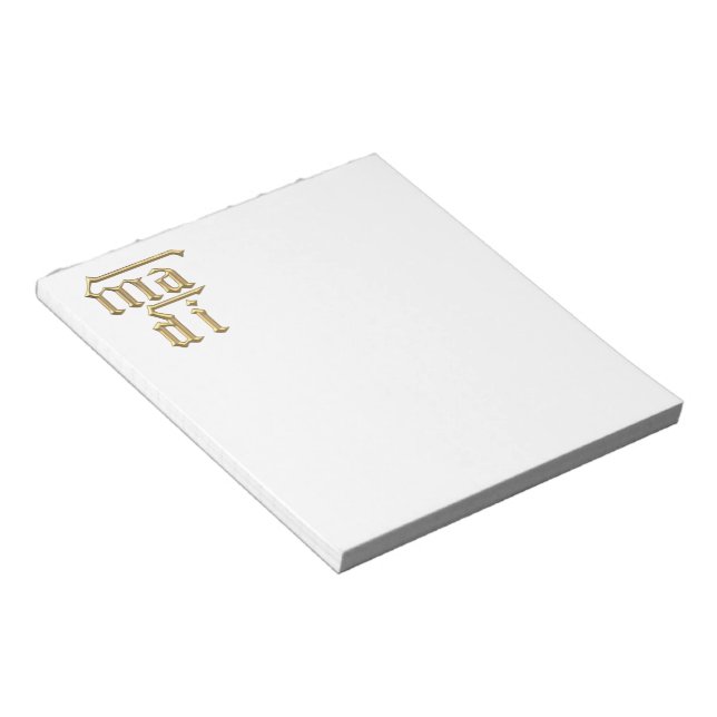 Bloc-note Symbole "3-D" d'or de la Mère de Dieu (Ma Di) (Incliné)