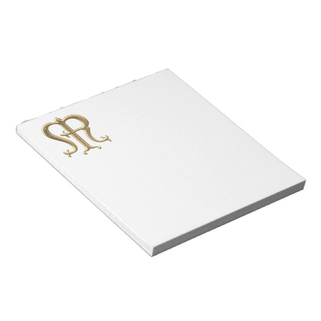 Bloc-note Symbole "3-D" d'or de la Vierge Marie (Incliné)