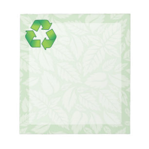 Bloc-note Symbole de recyclage