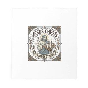 Bloc-note Symbole de stratégie d'échecs de Jésus Stratégie d