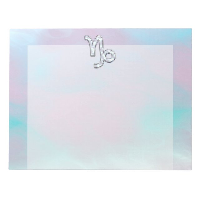 Bloc-note Symbole du zodiaque de Capricorne sur Mère de Pear (Devant)