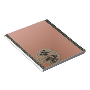 Bloc-note Symbole japonais avec Bonsai sur Russet Postage