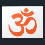 Bloc-note Symbole Om indien<br><div class="desc">Ce dessin présente l'Om (ou Aum), qui représente un son sacré et un symbole spirituel dans les religions indiennes. L'Om signifie l'essence de la réalité ultime, la conscience ou Atman. Il fait partie de l'iconographie que l'on retrouve dans les manuscrits anciens et médiévaux, les temples, les monastères et les retraites...</div>