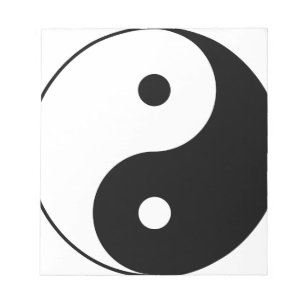 Bloc-note Symbole philosophique motivationnel Yin et Yang