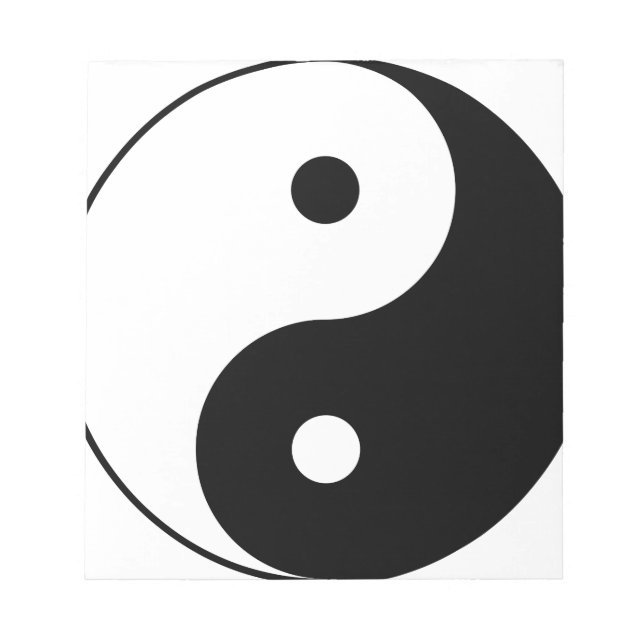 Bloc-note Symbole philosophique motivationnel Yin et Yang (Devant)