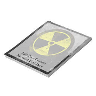 Bloc-note Symbole radioactif Grunge