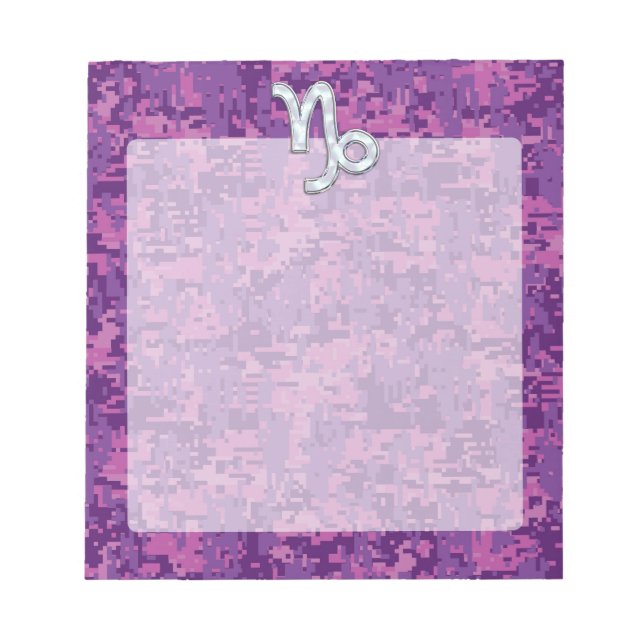 Bloc-note SYMBOLE Zodiaque Capricorne Camouflage numérique F (Devant)