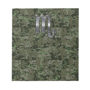 Bloc-note SYMBOLE Zodiaque Scorpio Camo numérique Woodland