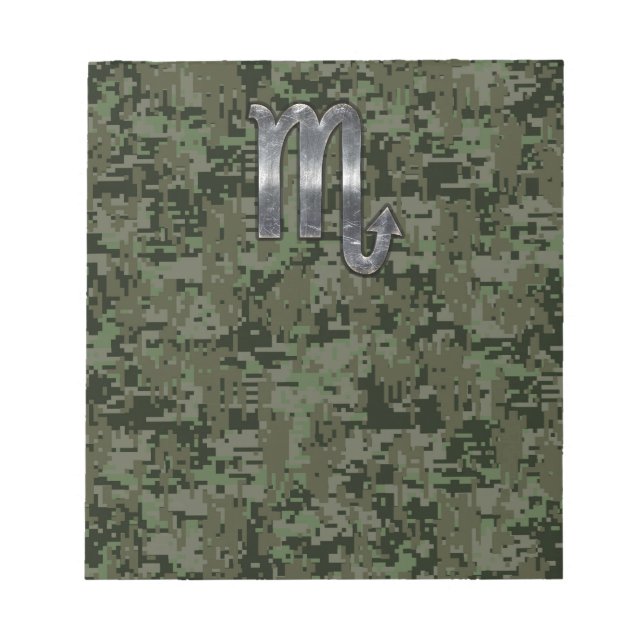 Bloc-note SYMBOLE Zodiaque Scorpio Camo numérique Woodland (Devant)